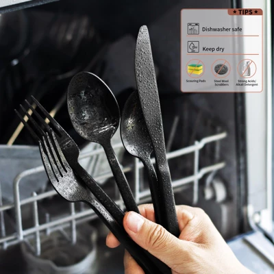 Itopfox 20-Piece Forged Silverware Set, Stainless Steel Flatware Cutlery Set For 4, Matte Satin Polished, Dishwasher Safe 5 Itopfox 20-Piece Forged Silverware Set, Stainless Steel Flatware Cutlery Set For 4, Matte Satin Polished, Dishwasher Safe - Image 5