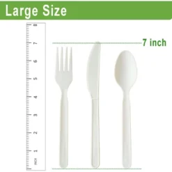 Itopfox 150 Count Heavy-duty Compostable Utensils Set, Includes Forks, Spoons, And Knives, BPI Certified Disposable Flatware 8 Itopfox 150 Count Heavy-duty Compostable Utensils Set, Includes Forks, Spoons, And Knives, BPI Certified Disposable Flatware -Itopfox Shop GUEST 8c364682 7a36 478a a20f 101a97aebd47
