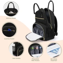 Itopfox Multipurpose Diaper Backpack For Baby Essentials With Pacifier Case, Large Capacity Travel Backpack For Baby Girl/Boy (Black) 11 Itopfox Multipurpose Diaper Backpack For Baby Essentials With Pacifier Case, Large Capacity Travel Backpack For Baby Girl/Boy (Black) -Itopfox Shop GUEST 8c860737 eaba 4f7c a10f 3f6468e7914c