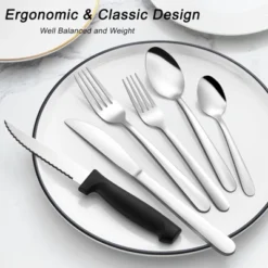 Itopfox 72-Piece Silverware Set For 12 With Steak Knives, Stainless Steel Cutlery Set Includes Forks, Spoons, Dishwasher Safe For Home & Restaurant -Itopfox Shop GUEST 8c9b84c9 1f88 4595 918e 1dbfa284b854