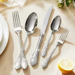 Itopfox Vintage Silverware Set, 20-Piece Stainless Steel Flatware Set For 4 With Floral Handles, Mirror Polished Utensils For Home Restaurant Wedding -Itopfox Shop GUEST 8cd0dece 69ff 4ba2 b7e3 214a8735d5c4