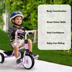 Itopfox Toddler Tricycle For Ages 2-4 Years, Kids Trike With Bell And Back Basket, 3 Wheel Bike Riding Toy Gift For Girls, Purple -Itopfox Shop GUEST 8db46e13 4041 423e 94c8 c3e378d87d38