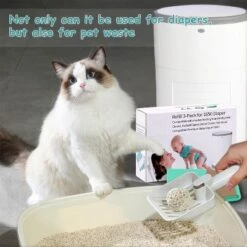 Itopfox 3-Pack Diaper Disposal Bags For 1650 Diapers, Lavender Scented, Fits DEKOR Classic Pails, Extra Thick & Leak-Proof