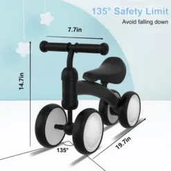 Itopfox Baby Balance Bike For 12-36 Months Kids, Toddler First Birthday Gift, No Pedal 4 Wheels Bicycle, Indoor & Outdoor Play Colorful, Black-Light -Itopfox Shop GUEST 8e93d495 1cf1 4c49 b109 348a90a3c6ee