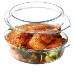 Itopfox Round Glass Casserole Dish With Lid, 4QT Large Microwave Safe Bowl For Cooking, Baking, And Serving, Dishwasher Safe -Itopfox Shop GUEST 8ed9c878 2bf6 4263 b278 42d0aabdadbd