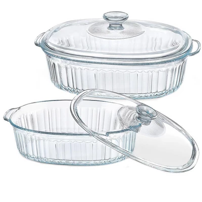 Itopfox 4-Piece Glass Casserole Baking Dish Set With Lids, Includes 2 Casseroles For Baking, Serving And Storing, Borosilicate Glass 8 Itopfox 4-Piece Glass Casserole Baking Dish Set With Lids, Includes 2 Casseroles For Baking, Serving And Storing, Borosilicate Glass - Image 8
