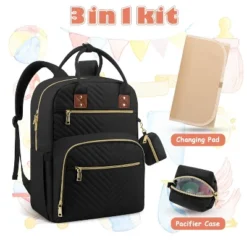 Itopfox Large Capacity Diaper Backpack For Travel With Changing Pad, Stroller Straps & Pacifier Case, Black 10 Itopfox Large Capacity Diaper Backpack For Travel With Changing Pad, Stroller Straps & Pacifier Case, Black -Itopfox Shop GUEST 8fc15452 b6c1 49de b9e5 3682cf00dc6e
