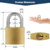 Itopfox 12-Pack Keyed Padlock, Waterproof & Rustproof Solid Brass Lock For Storage Unit, Shed, Garage & Fence Security