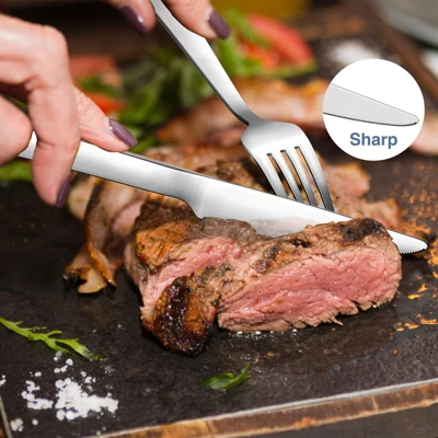 Itopfox 60 Piece Silverware Set For 12, Stainless Steel Flatware Set Includes Spoons Knives Mirror Polished Cutlery For Home Kitchen Restaurant Hotel 5 Itopfox 60 Piece Silverware Set For 12, Stainless Steel Flatware Set Includes Spoons Knives Mirror Polished Cutlery For Home Kitchen Restaurant Hotel - Image 5