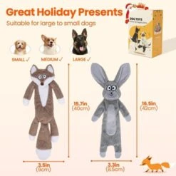 Itopfox No Stuffing Squeaky Crinkle Plush Dog Toys For Aggressive Chewers, Puppy Teething Toys For Small, Medium, Large Breed, Cute Bunny & Redfox 10 Itopfox No Stuffing Squeaky Crinkle Plush Dog Toys For Aggressive Chewers, Puppy Teething Toys For Small, Medium, Large Breed, Cute Bunny & Redfox -Itopfox Shop GUEST 931955d0 dbc7 43c8 8652 f9bfa205ef71