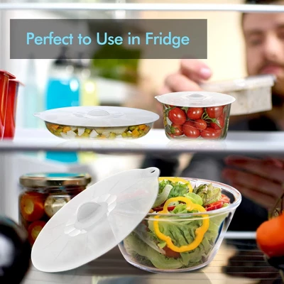 Itopfox Silicone Lids For Food Storage - BPA Free Suction Covers For Bowls, Pots, Pans, Microwave, Oven, Fridge, Dishwasher Safe, Eco-Friendly 4 Itopfox Silicone Lids For Food Storage - BPA Free Suction Covers For Bowls, Pots, Pans, Microwave, Oven, Fridge, Dishwasher Safe, Eco-Friendly - Image 4