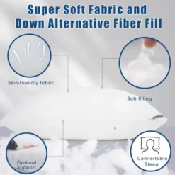 Itopfox Luxury Hotel Pillows For Sleeping 2 Pack, Down Alternative Filling, Pillows For Back, Stomach And Side Sleepers, Soft And Breathable 11 Itopfox Luxury Hotel Pillows For Sleeping 2 Pack, Down Alternative Filling, Pillows For Back, Stomach And Side Sleepers, Soft And Breathable -Itopfox Shop GUEST 95362081 e0e1 4e99 accd c91f91140794