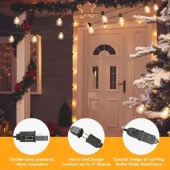 Itopfox 50Ft LED Outdoor String Lights With G40 Globe Bulbs, Dimmable Waterproof Hanging Lights For Patio, Warm White Shatterproof Bulbs Included -Itopfox Shop GUEST 97ee86eb f93c 43fb a5d4 46849c830e3e