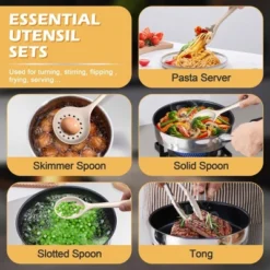 Itopfox 15-Piece Kitchen Cooking Utensils Set With Holder, Heat Resistant Food Grade Silicone Utensils For Nonstick Cookware, Dishwasher Safe -Itopfox Shop GUEST 98331be1 d6a8 417e a50a 53a37f0159c0