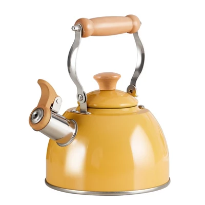 Itopfox Tea Kettle With Cool Touch Ergonomic Handle, Stainless Steel Stovetop Teapot Whistling Kettle For Tea Coffee, Hot Beverages, 1.6 Quart Yellow 8 Itopfox Tea Kettle With Cool Touch Ergonomic Handle, Stainless Steel Stovetop Teapot Whistling Kettle For Tea Coffee, Hot Beverages, 1.6 Quart Yellow - Image 8