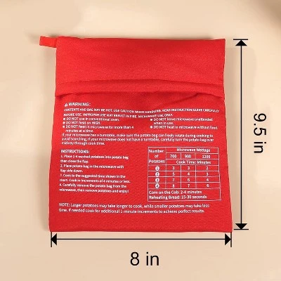 Itopfox Microwave Potato Bag For Baking, Reusable Steam Pocket Cooker For Potatoes, Corn, Bread, And Tortillas, Washable Fabric 5 Itopfox Microwave Potato Bag For Baking, Reusable Steam Pocket Cooker For Potatoes, Corn, Bread, And Tortillas, Washable Fabric - Image 5