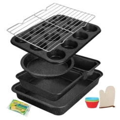 Itopfox 6-Piece Non-Stick Bakeware Set, Stackable Baking Pans For Even Heating, Includes Muffin Pan, Loaf Pan, Round & Square Cake Pans, Cooling Rack 15 Itopfox 6-Piece Non-Stick Bakeware Set, Stackable Baking Pans For Even Heating, Includes Muffin Pan, Loaf Pan, Round & Square Cake Pans, Cooling Rack -Itopfox Shop GUEST 9c960fb2 49c6 4eb0 b1c5 76586879eae9