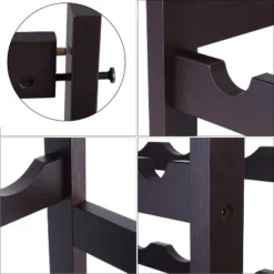 Itopfox 24 Bottle Freestanding Wine Rack With Table Top, 6 Tier Bamboo Wine Shelf For Kitchen, Bar, Dining Room, Living Room - Dark Brown -Itopfox Shop GUEST 9cc53f0f 5b35 4a44 9743 61d1d4ed5981