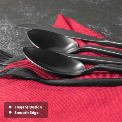 Itopfox 20-Piece Forged Silverware Set, Stainless Steel Flatware Cutlery Set For 4, Matte Satin Polished, Dishwasher Safe 4 Itopfox 20-Piece Forged Silverware Set, Stainless Steel Flatware Cutlery Set For 4, Matte Satin Polished, Dishwasher Safe - Image 4