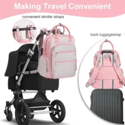 Itopfox Large Capacity Multifunctional Diaper Backpack For Travel & Hospital Use With Multiple Pockets - Pink 9 Itopfox Large Capacity Multifunctional Diaper Backpack For Travel & Hospital Use With Multiple Pockets - Pink -Itopfox Shop GUEST 9d3bc0a7 f42b 4b80 9411 427e4eb02cee