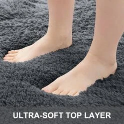 Itopfox Soft Fluffy Shaggy Area Rug For Living Room, Bedroom, Kids, Girls, Boys, Dorms, Nursery Rooms, Home Decor Aesthetic, Machine Washable, Grey -Itopfox Shop GUEST 9d682e74 d530 4212 808c 82cc4e819eda