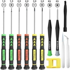Itopfox 12-Piece Precision Screwdriver Set With Flathead, Phillips, Pentalobe Bits For Electronics, Watches, Jewelry, And DIY Repairs