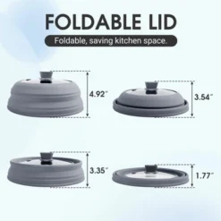 Itopfox Microwave Splatter Cover With Collapsible Design, Silicone Handle, And Steam Vent Hole For Safe And Even Cooking