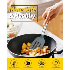 Itopfox 4-Piece Silicone Cooking Utensil Set Non-Stick Spatulas & Spoons Heat-Resistant Kitchen Tools For Frying, Mixing, Serving, Draining, Stirring -Itopfox Shop GUEST 9f60f0e3 77db 4566 9029 e9a129f877a7