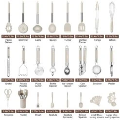Itopfox 33-Piece Silicone Cooking Utensil Set With Stainless Steel Handles - Non-Stick Kitchen Tools Including Turner Ladle Whisk, Spatula, And More -Itopfox Shop GUEST 9f7ce816 e6e3 4895 a418 e3ddb3074e96