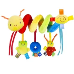 Itopfox Baby Crib Hanging Rattles Toys - Infant Worm Crib Bed Around Rattle Bell Cartoon Insect Spiral Hanging Toy For Stroller Car Seat -Itopfox Shop GUEST a04a6a3d 3d3d 48d7 a1b5 118c8b40e9ab