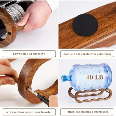 Itopfox Adjustable Wine Rack And Water Bottle Organizer For Cabinet And Countertop - 2 In 1 Acacia Wood Storage Solution 3 Itopfox Adjustable Wine Rack And Water Bottle Organizer For Cabinet And Countertop - 2 In 1 Acacia Wood Storage Solution - Image 3