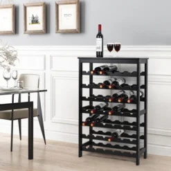Itopfox 7-Tier Bamboo Wine Rack Freestanding Floor With Table Top, Wine Storage Shelf For Kitchen Dining Room Bar, Black 16 Itopfox 7-Tier Bamboo Wine Rack Freestanding Floor With Table Top, Wine Storage Shelf For Kitchen Dining Room Bar, Black -Itopfox Shop GUEST a39daba5 3223 4756 b3c0 9aa5dab38184
