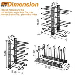 Itopfox Upgraded Pots And Pans Organizer Rack For Kitchen Storage With 8 Tiers & 3 DIY Methods, Rust-proof & Anti-slip -Itopfox Shop GUEST a4342ec5 7fa7 48e8 813d e875bdae8b23