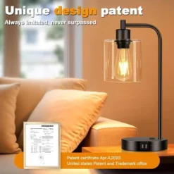 Itopfox Set Of 2 Industrial Touch Control Table Lamps With USB Ports & AC Outlet, 3-Way Dimmable Bedside Nightstand Desk Lamp For Bedroom Living Room -Itopfox Shop GUEST a4977901 1a14 41d2 a9aa fc20336dbe04