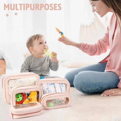 Itopfox 5-Piece Clear Waterproof Travel Organizer Set, TSA Approved Toiletry & Makeup Bags For Women & Kids, Multi-Size Design 4 Itopfox 5-Piece Clear Waterproof Travel Organizer Set, TSA Approved Toiletry & Makeup Bags For Women & Kids, Multi-Size Design - Image 4