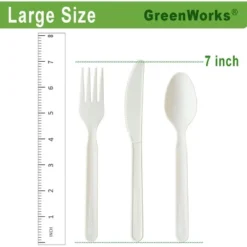 Itopfox Heavy-duty Compostable Cutlery Kits, BPI Certified, 200 Sets (Fork, Spoon, Knife, Napkin) Individually Wrapped, Plant-Based CPLA -Itopfox Shop GUEST a5641f34 7543 4041 aebc 0ca21d99141b