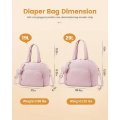 Itopfox Lightweight Puffer Diaper Tote Bag With Changing Pad, Large Capacity Multi-pocket Travel Hospital Gym Bag -Itopfox Shop GUEST a60fddb8 7a63 42d8 911a 6bde6148e5f0
