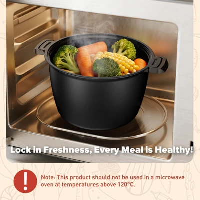 Itopfox Large Microwave Cookware Steamer - Vegetable Steamer For Cooking, Microwave Cooker With Food Container, Removable Filter And Dishwasher Safe 4 Itopfox Large Microwave Cookware Steamer - Vegetable Steamer For Cooking, Microwave Cooker With Food Container, Removable Filter And Dishwasher Safe - Image 4