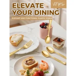 Itopfox 180-Piece Gold Plastic Cutlery Set - Disposable Flatware For Parties, Weddings, Thanksgiving - Includes Forks, Knives, Spoons 14 Itopfox 180-Piece Gold Plastic Cutlery Set - Disposable Flatware For Parties, Weddings, Thanksgiving - Includes Forks, Knives, Spoons -Itopfox Shop GUEST a83160eb ce54 4c78 ade1 8dbc8428ff24