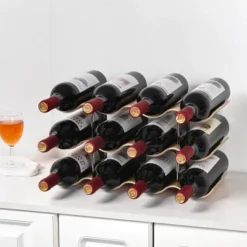 Itopfox Countertop Wine Rack - 12 Bottle Freestanding Wine Holder Stand - 3 Tier Wooden Storage - Wavy Organizer For Cabinet Pantry Kitchen Bar 10 Itopfox Countertop Wine Rack - 12 Bottle Freestanding Wine Holder Stand - 3 Tier Wooden Storage - Wavy Organizer For Cabinet Pantry Kitchen Bar -Itopfox Shop GUEST a8c41df4 e82d 4061 b7bb 39804f323dce