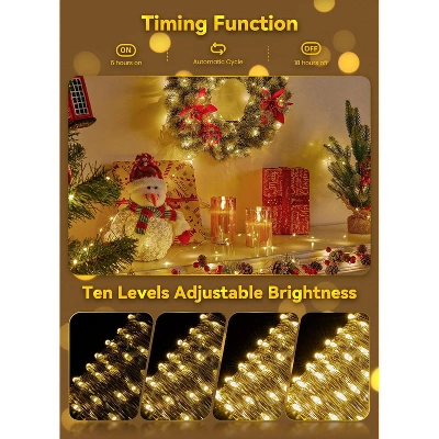 Itopfox Fairy Lights With Remote, 100 LED Waterproof String Lights Indoor Outdoor, Starry Twinkle Light For Christmas Home Bedroom Wedding DIY 3 Itopfox Fairy Lights With Remote, 100 LED Waterproof String Lights Indoor Outdoor, Starry Twinkle Light For Christmas Home Bedroom Wedding DIY - Image 3