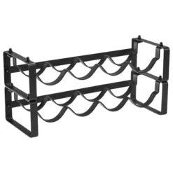 Itopfox Stackable Wine Rack Countertop, Sturdy Freestanding Wine Bottle Holder 2 Tier Tabletop Wine Stand For Pantry Bar Metal Wine Storage Organizer -Itopfox Shop GUEST aa2095f3 0896 44b0 99bd 31fcb7a40424