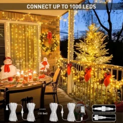 Itopfox Connectable Warm White String Lights For Indoor Bedroom 8 Modes Christmas Fairy Light Plug In Classroom 100 LED Twinkle Lights For Tree Decor -Itopfox Shop GUEST aa3e8547 3605 4fee 93f6 496958e1e343