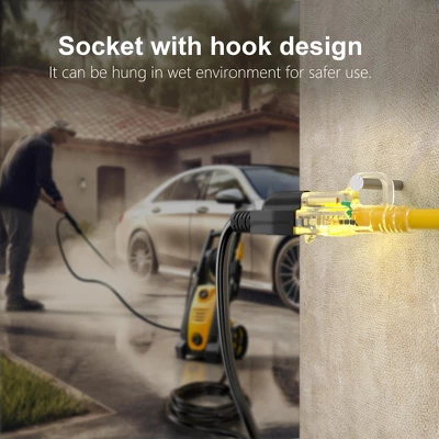 Itopfox 12/3 Gauge Heavy Duty Outdoor Extension Cord 25 Ft Waterproof With Lighted End, Flexible Cold-Resistant 3 Prong Electric Cord 6 Itopfox 12/3 Gauge Heavy Duty Outdoor Extension Cord 25 Ft Waterproof With Lighted End, Flexible Cold-Resistant 3 Prong Electric Cord - Image 6