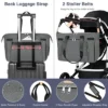 Itopfox Large Diaper Tote Bag With Changing Pad & Pacifier Case, Multi-Pocket Travel Baby Bag For Hospital & Maternity