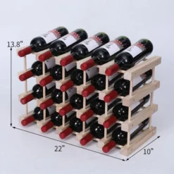 Itopfox Wooden Stackable Wine Rack For Countertop Or Floor - Freestanding Cabinet Holds 20 Bottles -Itopfox Shop GUEST aef79adb 54c2 4d88 9faf 3bb43603586e