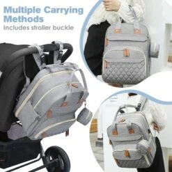 Itopfox Large Diaper Backpack With Changing Station, Insulated Pockets, USB Port, Waterproof, Lightweight, Unisex, Grey 10 Itopfox Large Diaper Backpack With Changing Station, Insulated Pockets, USB Port, Waterproof, Lightweight, Unisex, Grey -Itopfox Shop GUEST af19b4bb ed7f 4835 a162 c2a9087626c7