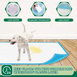 Itopfox 100 Count Leak-Proof & Super Absorbent Dog Training Pads | Disposable Potty Pads For Puppies, Dogs, Cats & Rabbits | Quick-Dry & Odor Control -Itopfox Shop GUEST afdef8e3 4222 4fbc 9af4 d20e46dd595a
