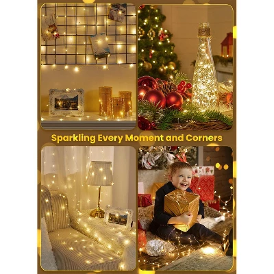 Itopfox Fairy Lights With Remote, 100 LED Waterproof String Lights Indoor Outdoor, Starry Twinkle Light For Christmas Home Bedroom Wedding DIY 6 Itopfox Fairy Lights With Remote, 100 LED Waterproof String Lights Indoor Outdoor, Starry Twinkle Light For Christmas Home Bedroom Wedding DIY - Image 6