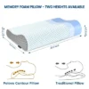 Itopfox Memory Foam Neck Pillow For Sleeping, Ergonomic Cervical Support Pillow For Neck & Shoulder Pain Relief, Contour Pillow For Stomach Sleepers